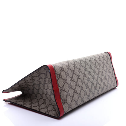 Gucci GG Supreme Monogram Medium Padlock Tote Hibiscus Red 4 of 17