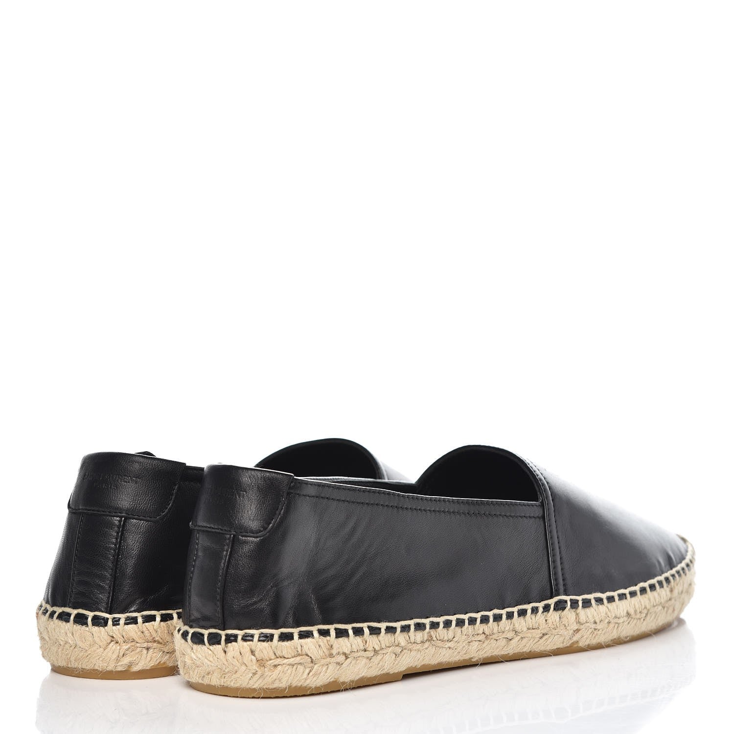 Saint Laurent Calfskin Men's Monogram Espadrilles 43 Black 4 of 9