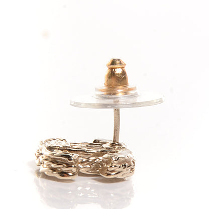 Chanel Crystal CC Earrings Gold 2 of 5