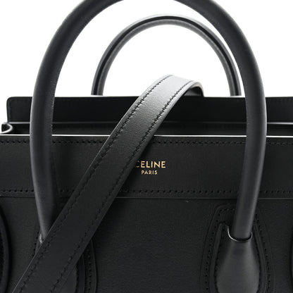 Celine Smooth Calfskin Nano Luggage Black 9 of 11