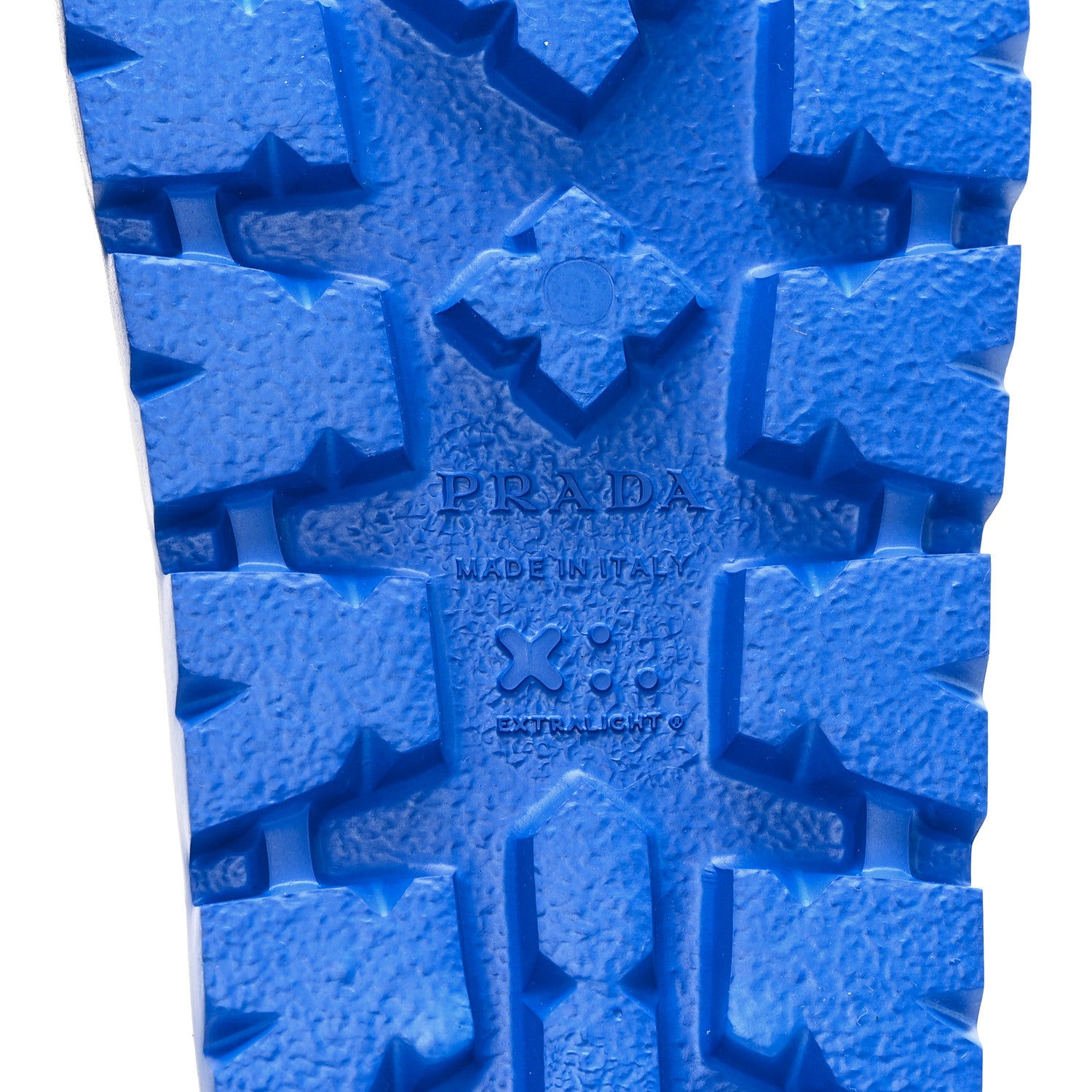 Prada EVA Rubber Triangle Logo Embossed Womens Lug Sole 20mm Slide Sandals 37 Azzurro 7 of 9