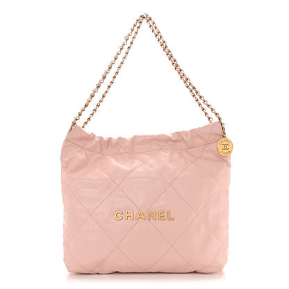 Chanel Calfskin Quilted Small Chanel 22 Pink 1 of 12