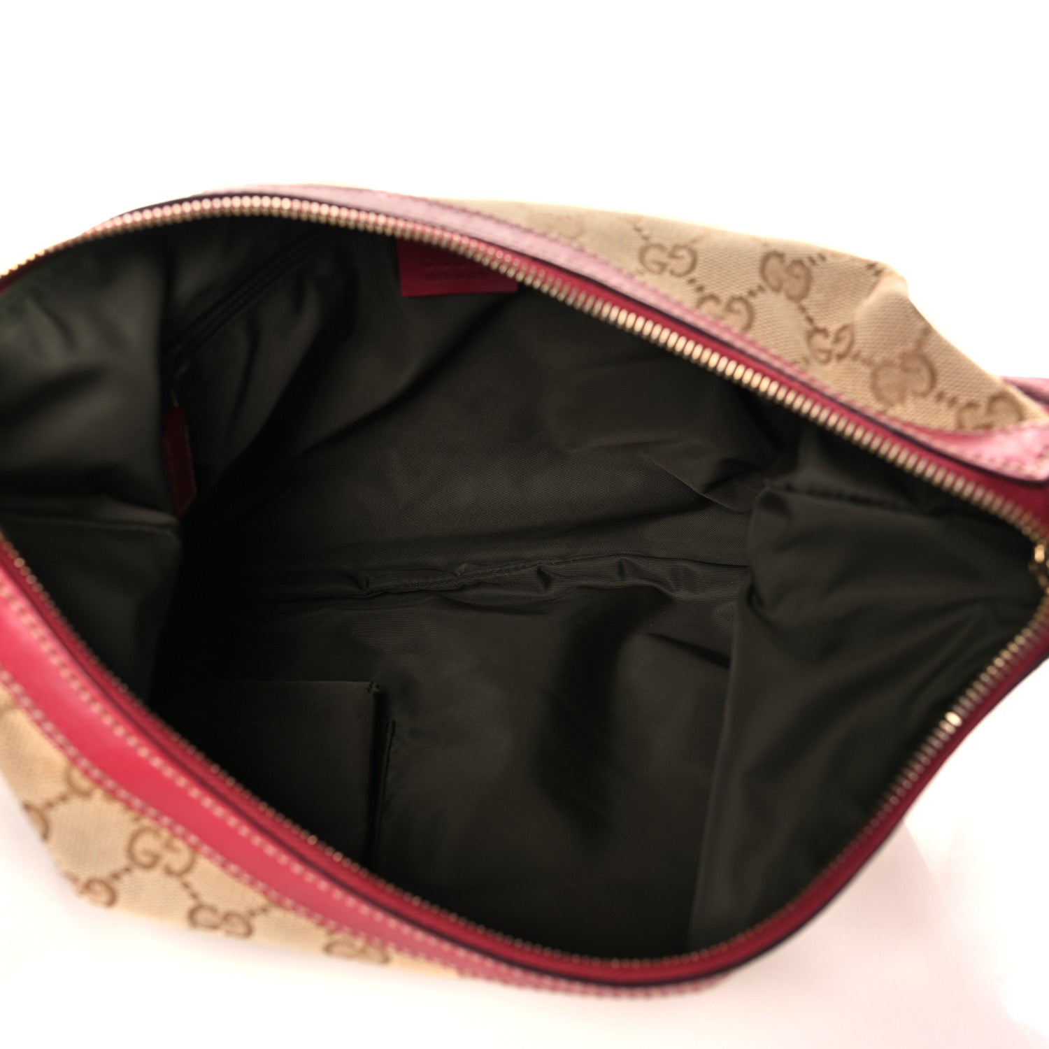Gucci Monogram Web Medium Half Moon Hobo Red 5 of 9