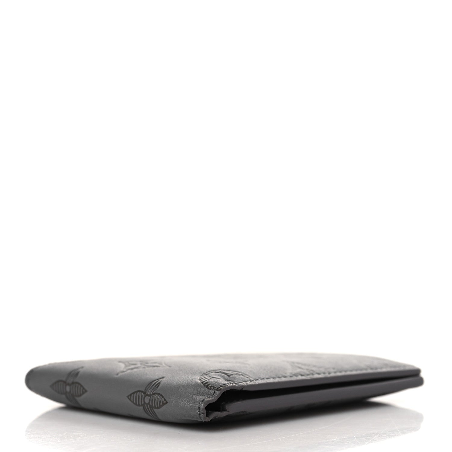 Louis Vuitton Calfskin Monogram Shadow Multiple Wallet Anthracite Gray 4 of 6