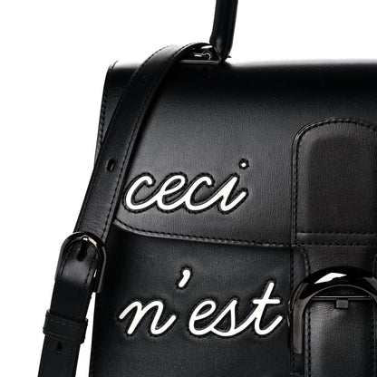 Delvaux Calfskin MM L'Humour Brillant Satchel Black 8 of 14