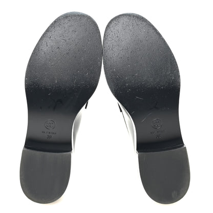 Chanel Shiny Calfskin Quilted CC Mocassin Loafers 39 Navy Blue 6 of 10