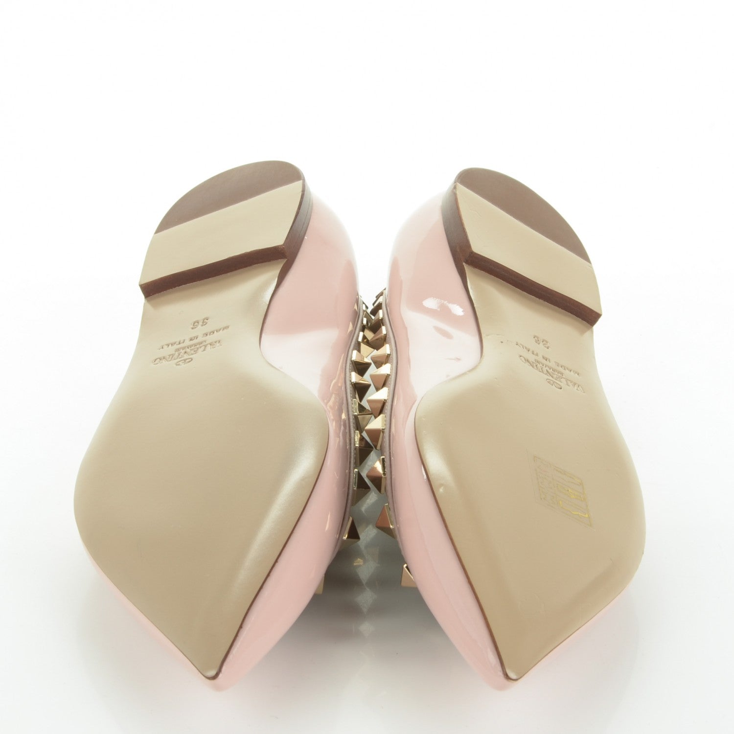 Valentino Garavani Patent Rockstud Ballerina Flats 36 Water Rose Poudre 5 of 10