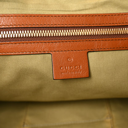 Gucci Vintage Canvas Calfskin Web Large Ophidia Half Moon Hobo Sand Light Cuir 5 of 9