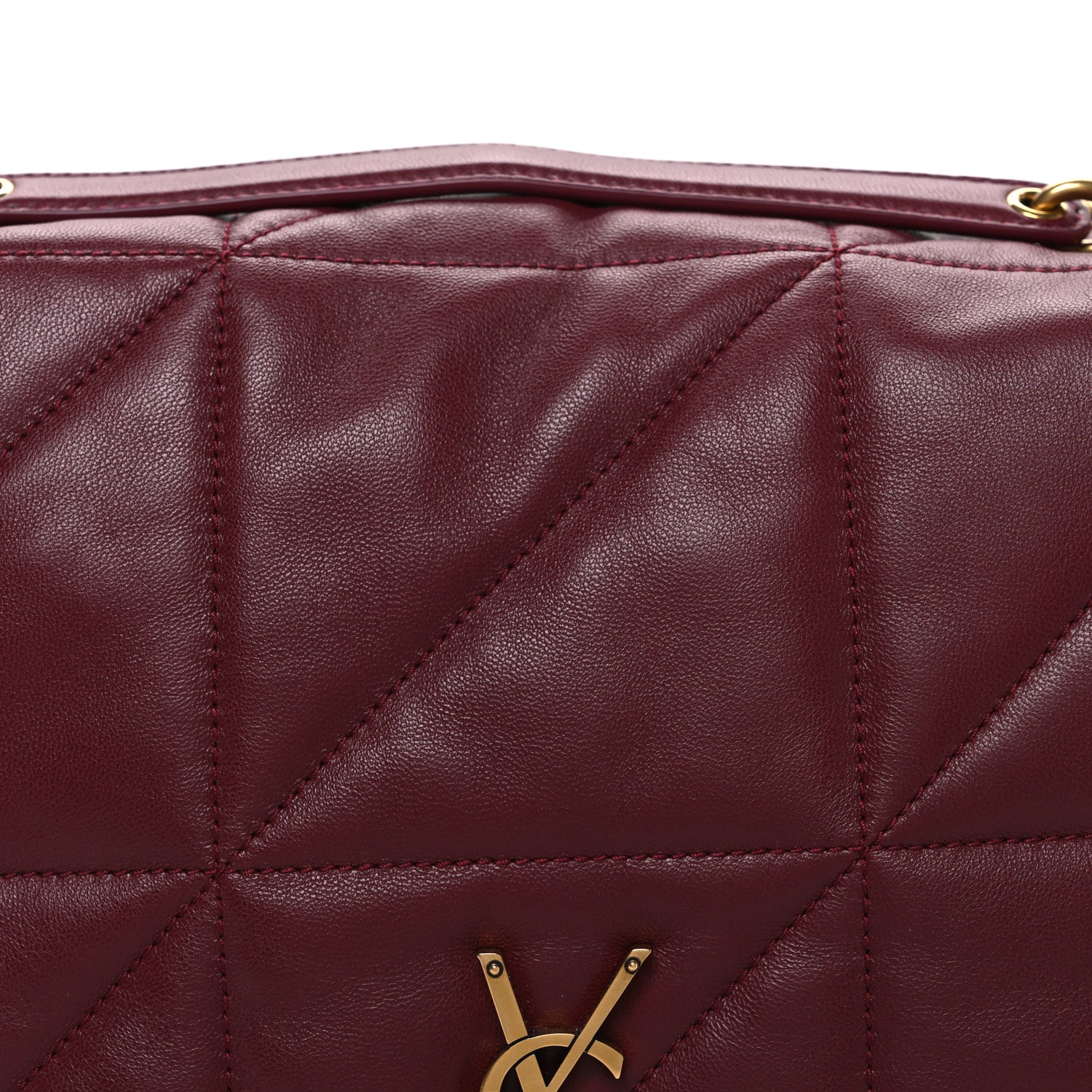 Saint Laurent Lambskin Matelasse Monogram Medium Jamie 4.3 New Dark Bordeaux 8 of 10