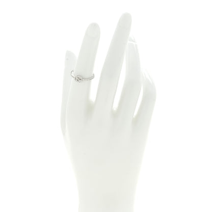 Gucci 18K White Gold Diamond Interlocking G Ring 50 5.5 2 of 4