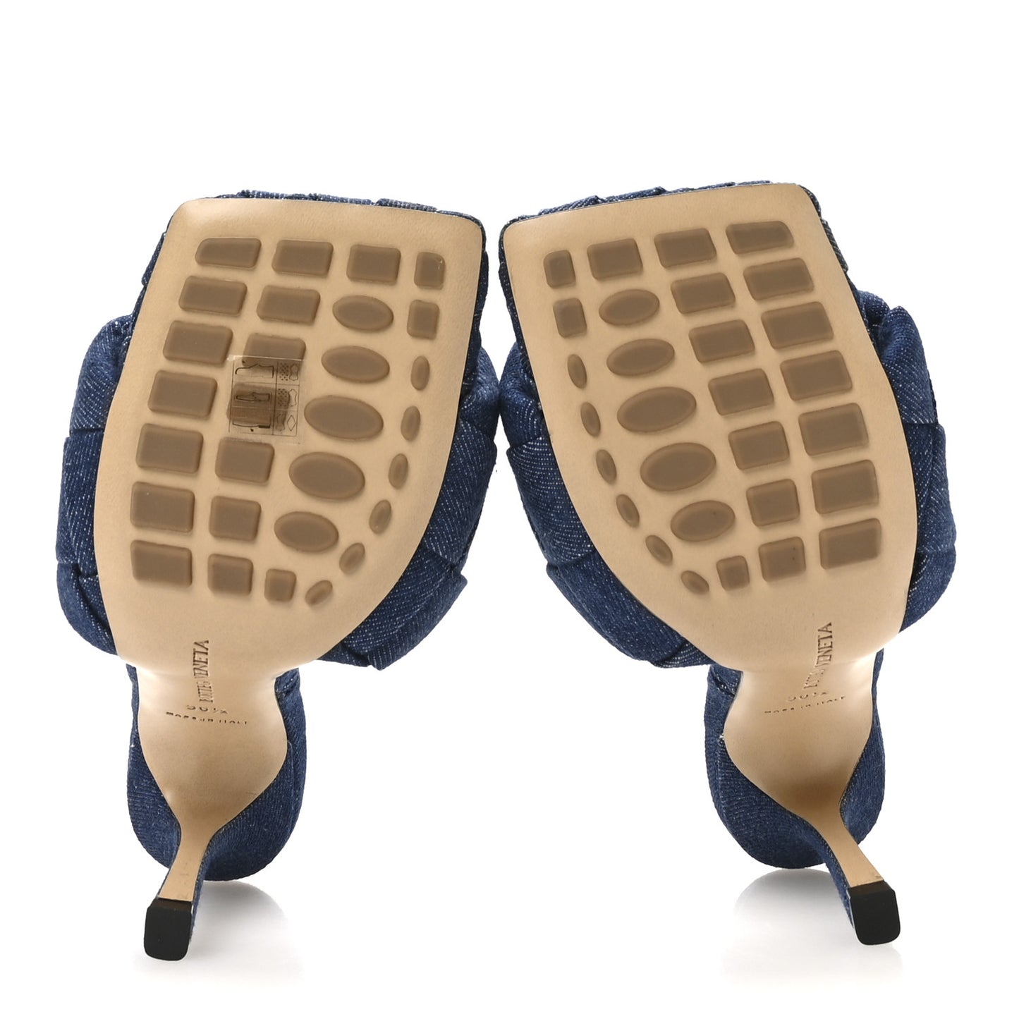 Denim Intrecciato Lido Mule 90 Sandals 36.5 Indigo