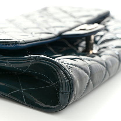 Chanel Patent Quilted Clutch with Chain Flap Blue 9 of 9