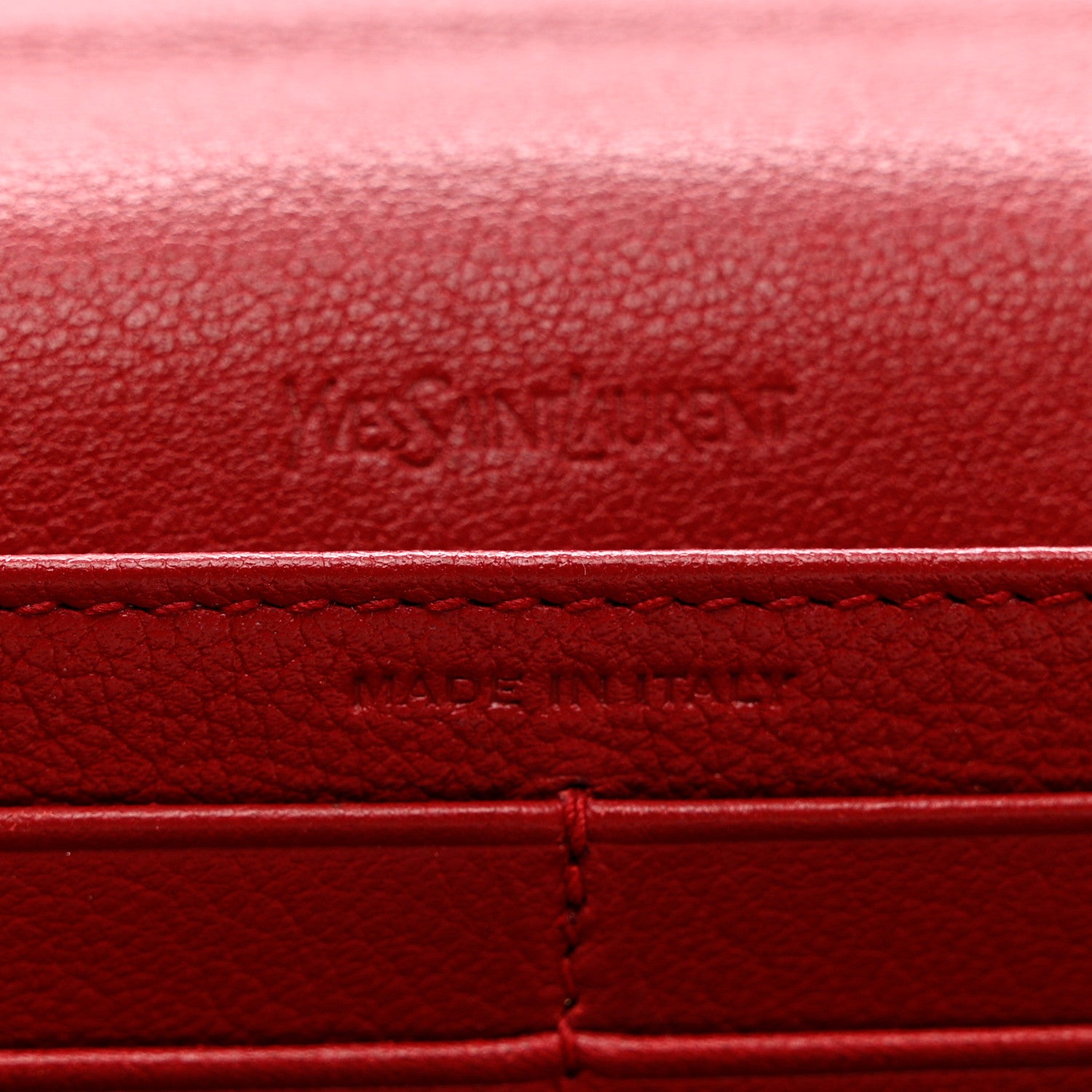 Saint Laurent Goatskin Belle De Jour Flap Wallet Rouge Orient 6 of 8
