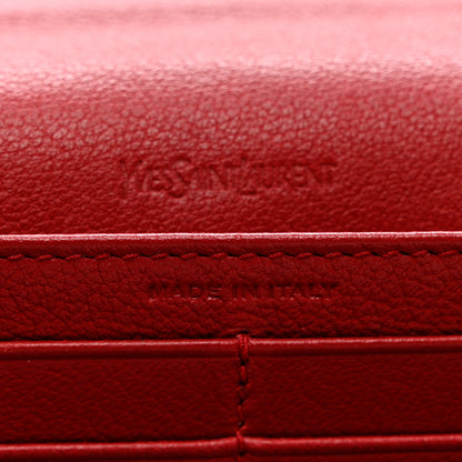 Saint Laurent Goatskin Belle De Jour Flap Wallet Rouge Orient 6 of 8