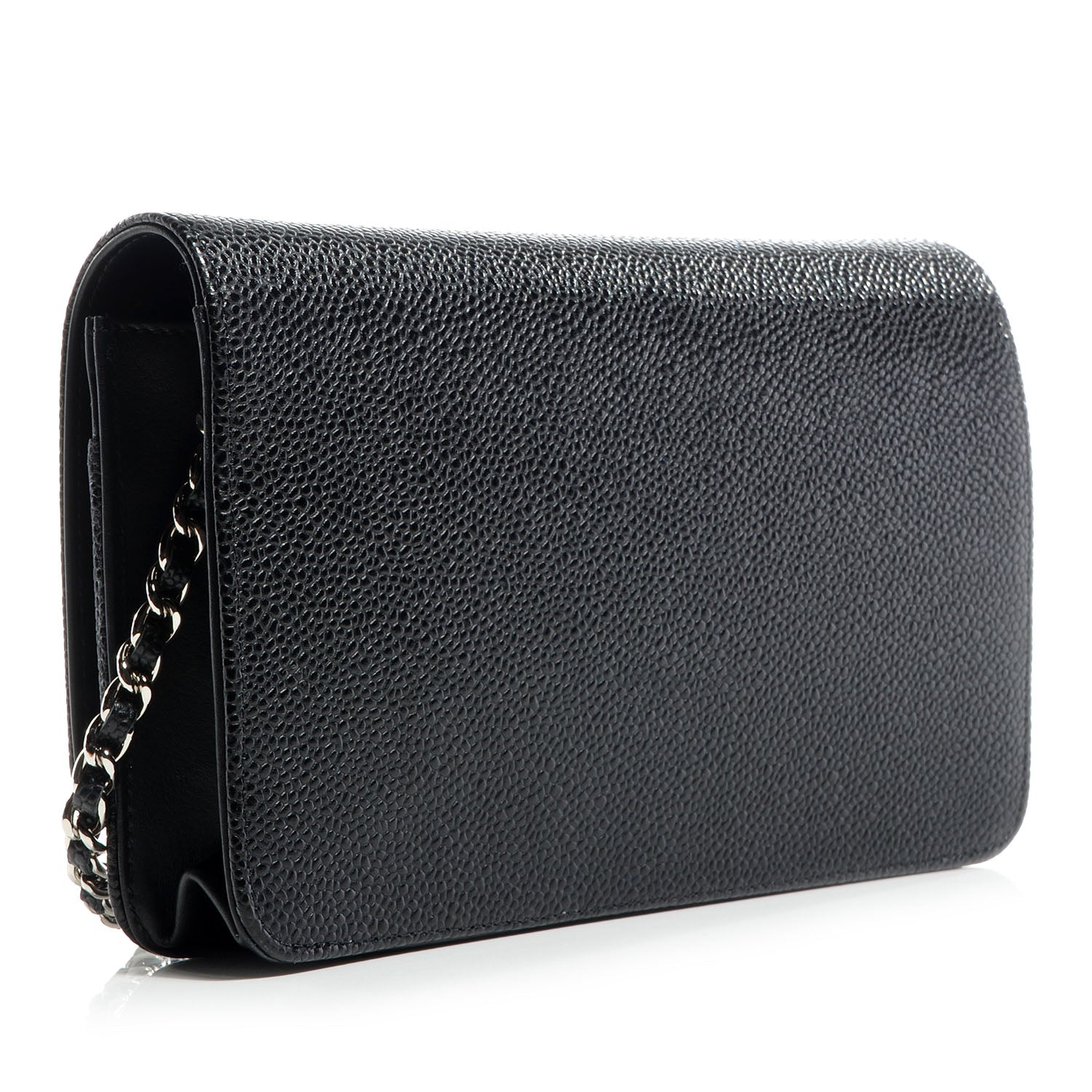 Chanel Caviar Timeless CC Wallet on Chain WOC Black 3 of 9