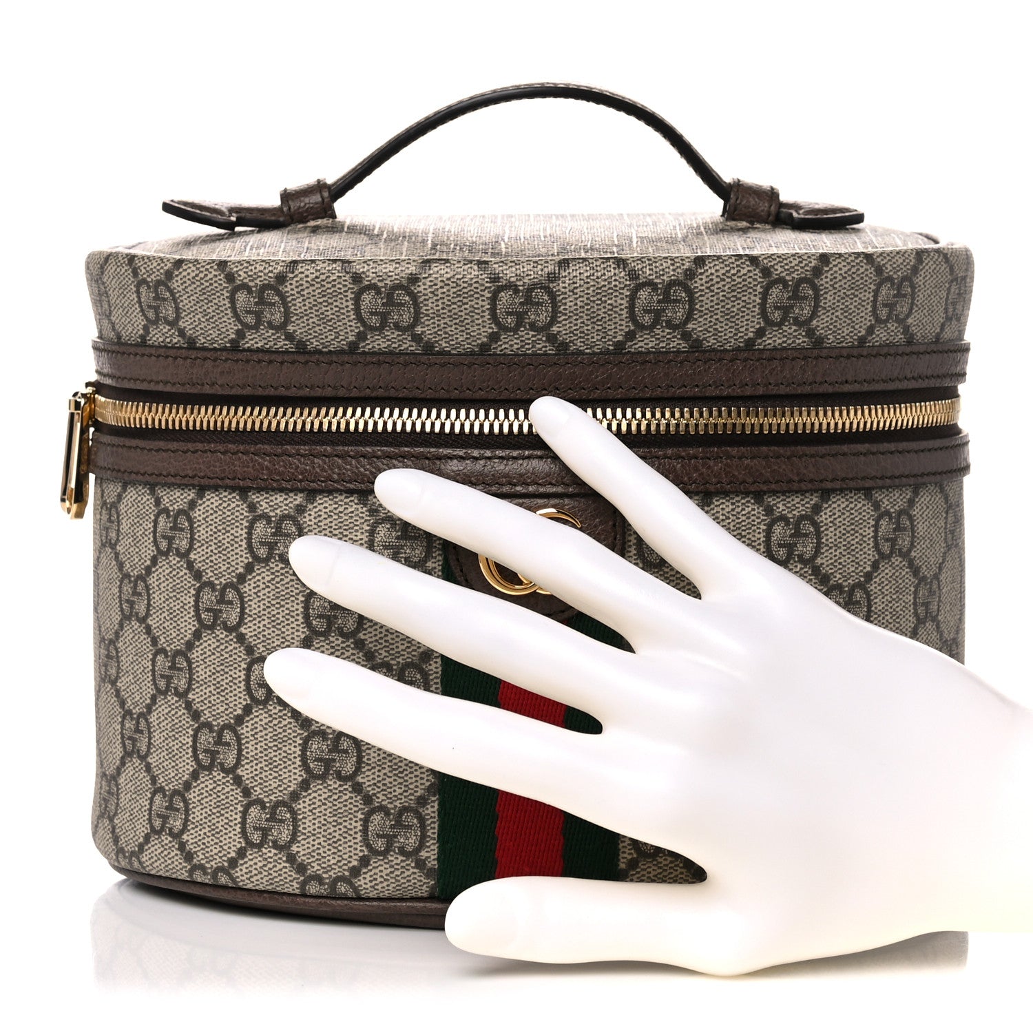 Gucci GG Supreme Monogram Ophidia Vanity Cosmetic Case 2 of 11