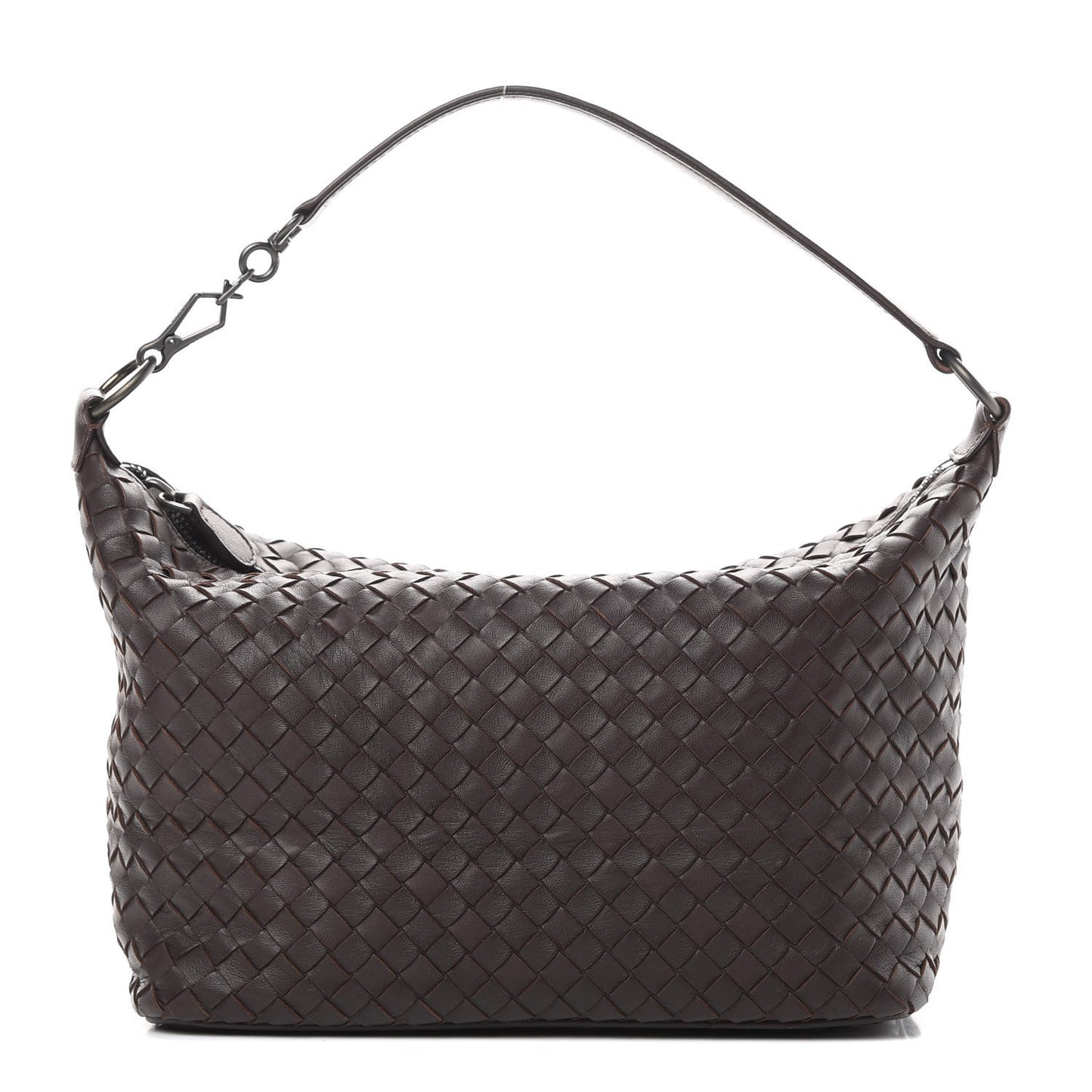Nappa Intrecciato Small Shoulder Bag Ebano
