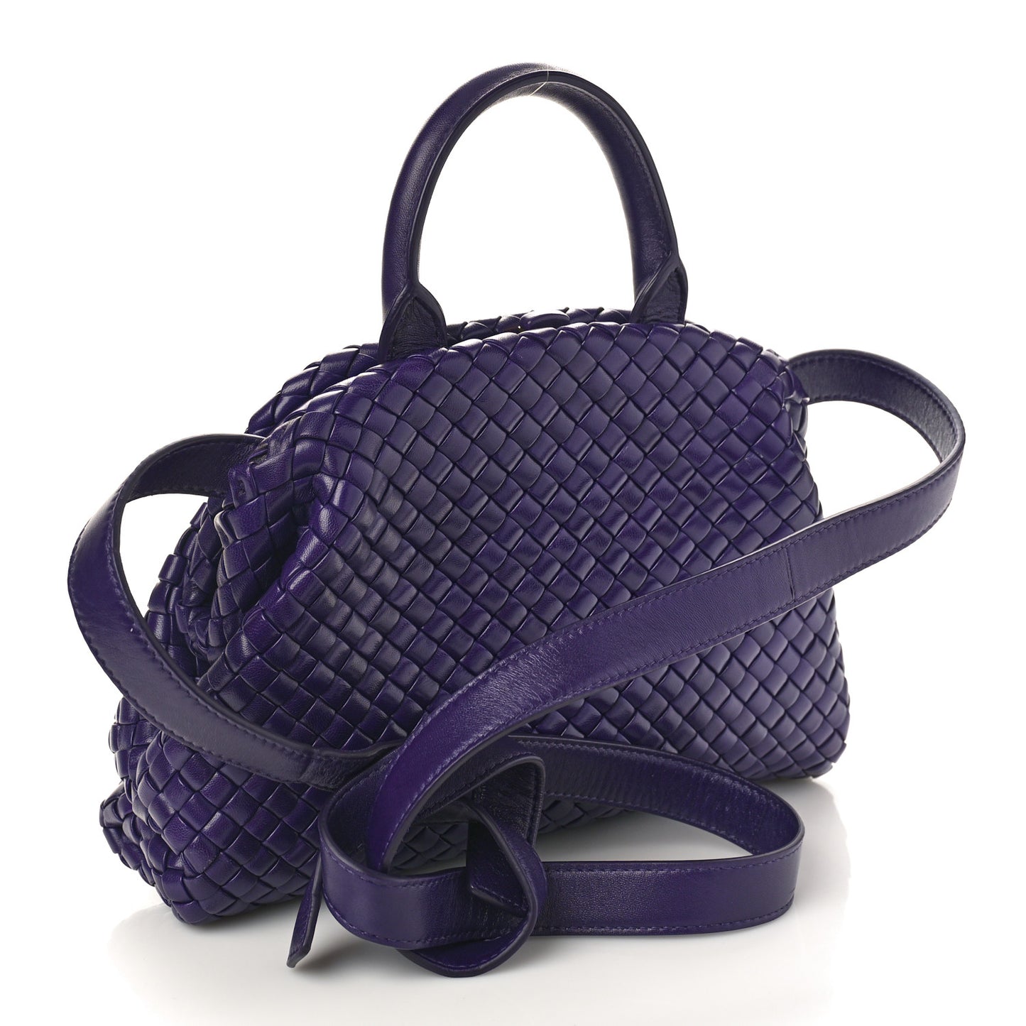 Nappa Intrecciato Small Padded The Handle Tote Purple