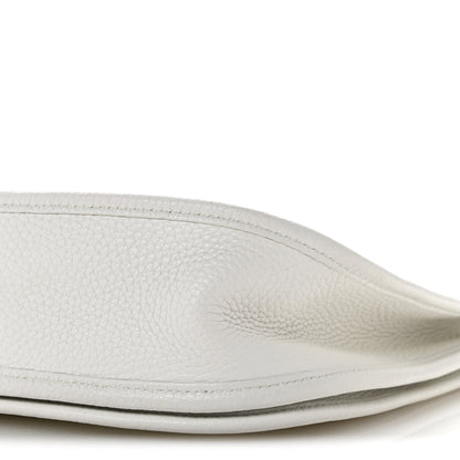 Hermes Taurillon Clemence EVELYNE III PM White 10 of 12