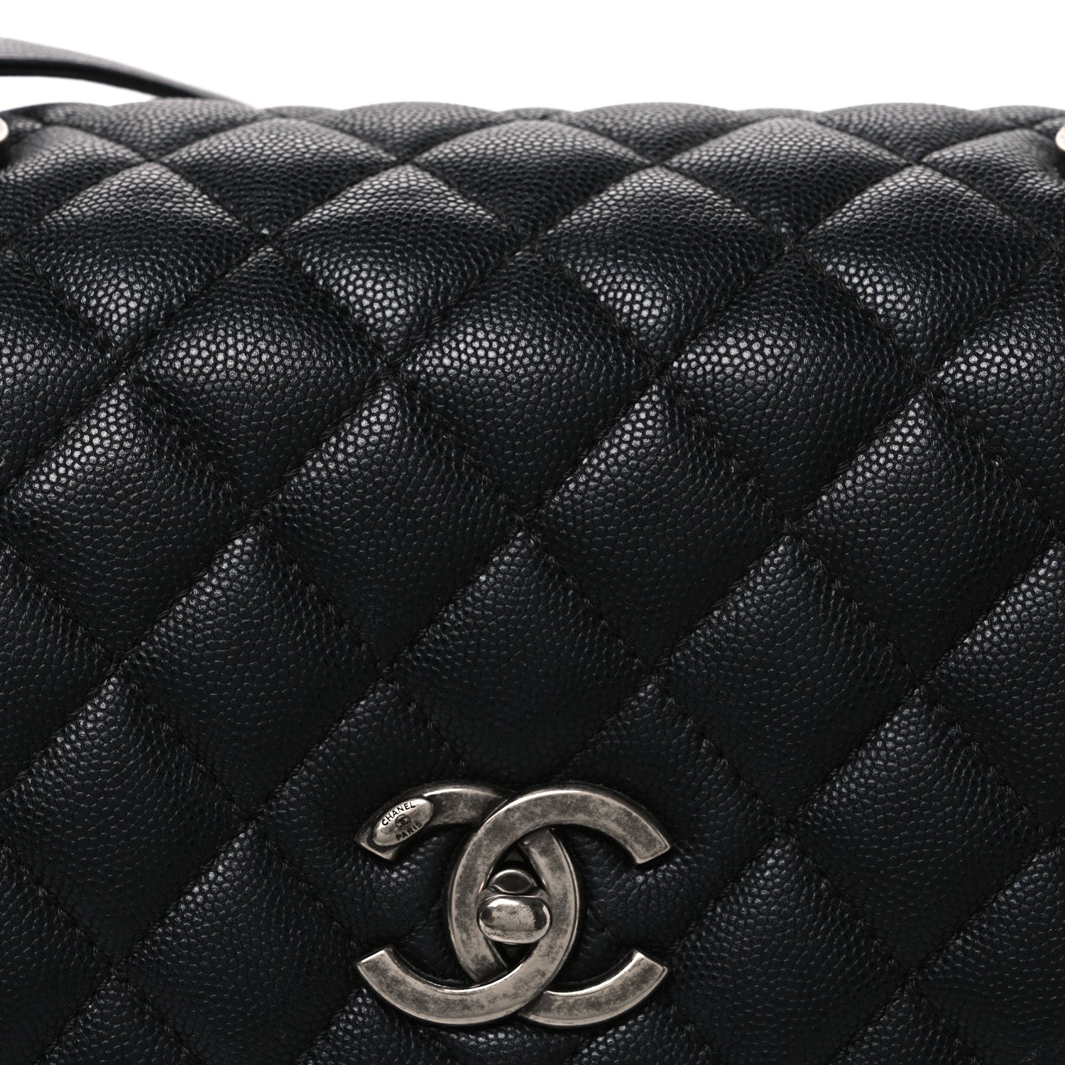 Chanel Caviar Lizard Embossed Quilted Small Coco Handle Flap Black 8 of 10