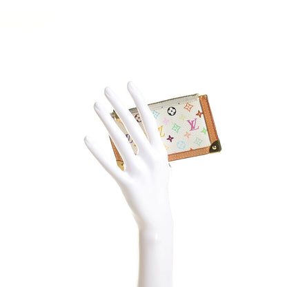 Louis Vuitton Monogram Multicolor Key Pouch White 2 of 6
