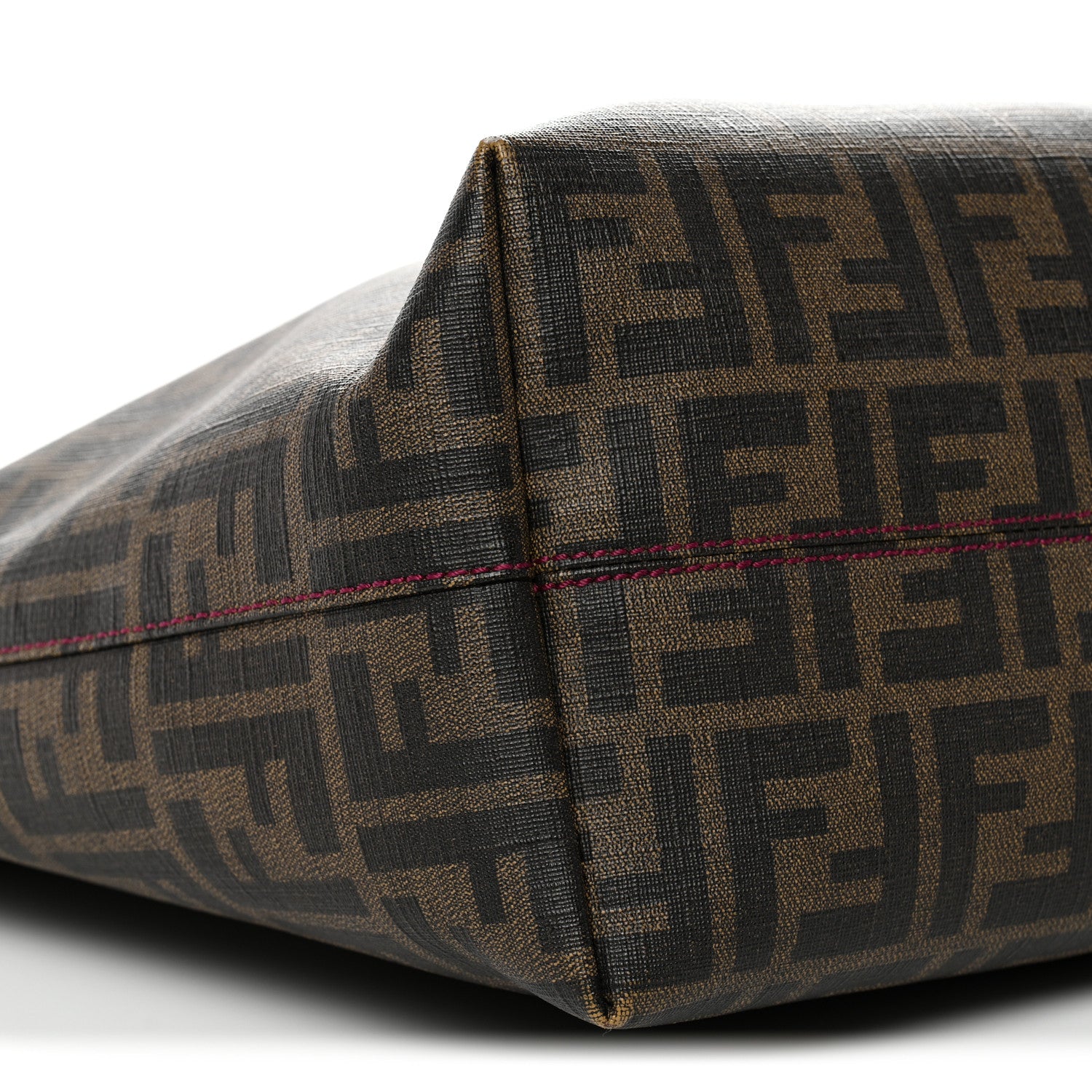 Fendi Zucca Spalmati Clover Lady Bug Roll Tote Tobacco 9 of 11