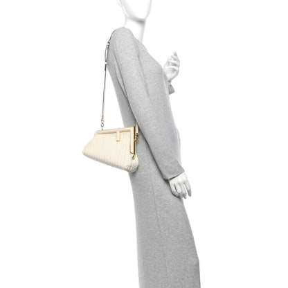 Fendi Woven Knit Nappa Small Fendi First White 2 of 10