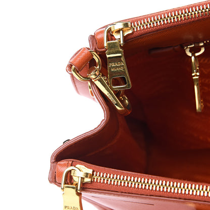 Prada Saffiano Medium Galleria Double Zip Tote Papaya 11 of 15