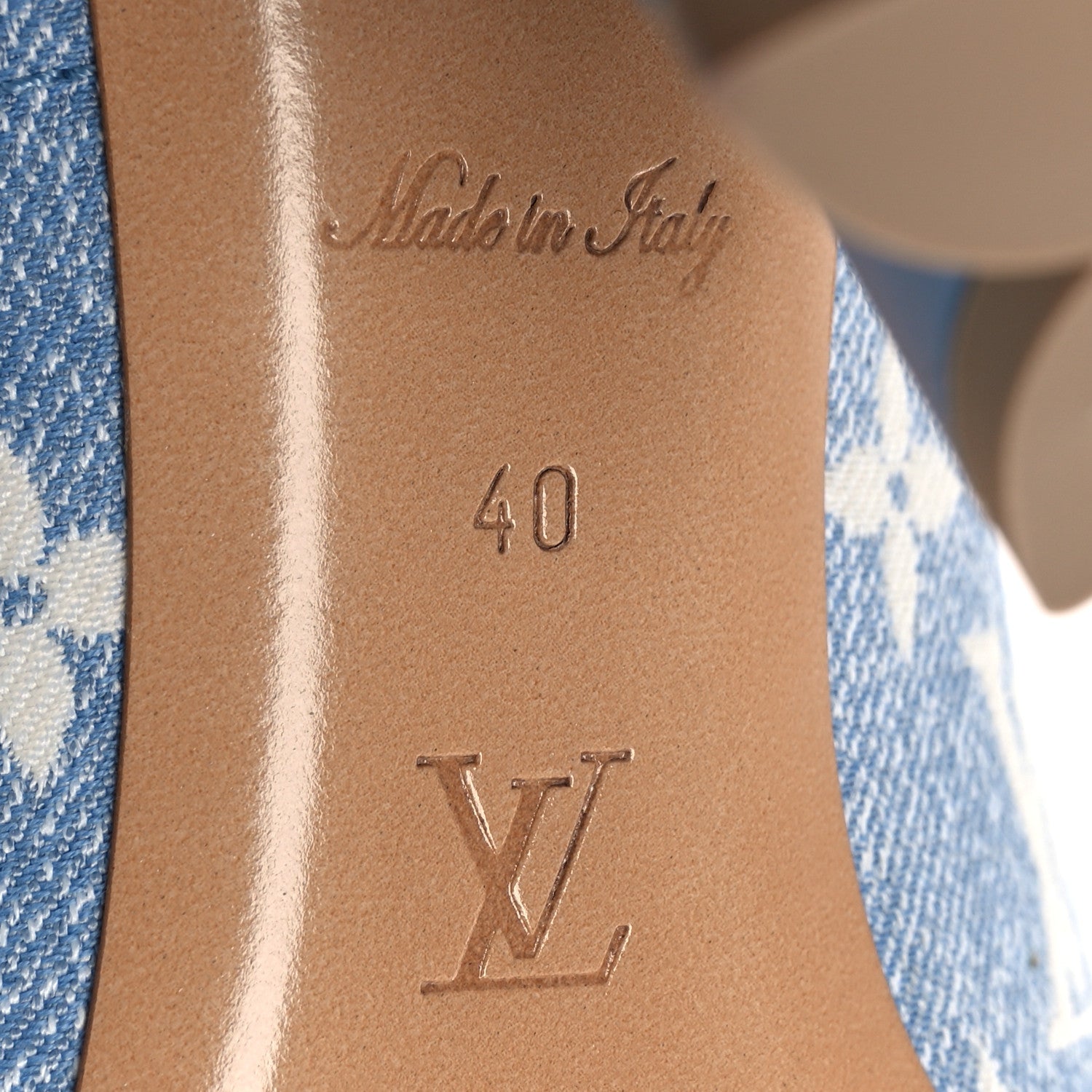 Louis Vuitton Denim Monogram Silhouette Mules 40 Blue 1867924