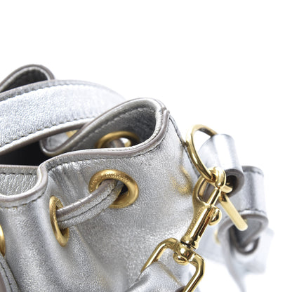 Saint Laurent Metallic Calfskin Small Emmanuelle Bucket Bag Silver 17 of 19