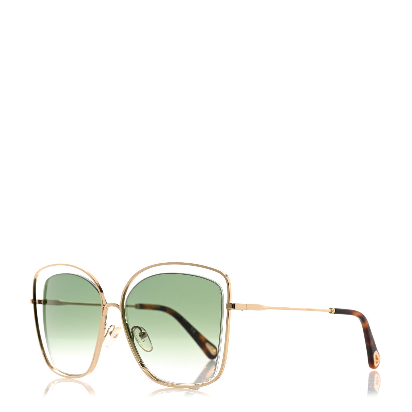 Poppy Cutout Square Sunglasses CE133S Havana Brown