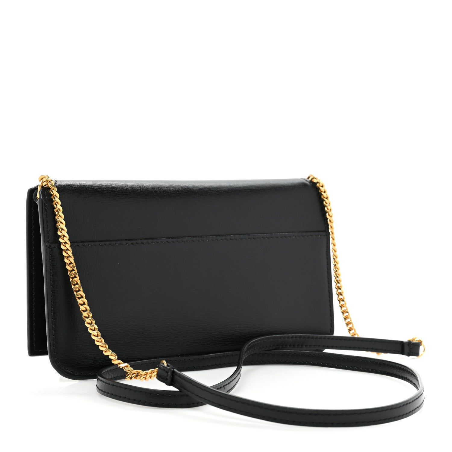 Saint Laurent Smooth Calfskin Monogram Phone Holder Crossbody Black 3 of 9
