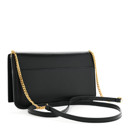 Saint Laurent Smooth Calfskin Monogram Phone Holder Crossbody Black 3 of 9