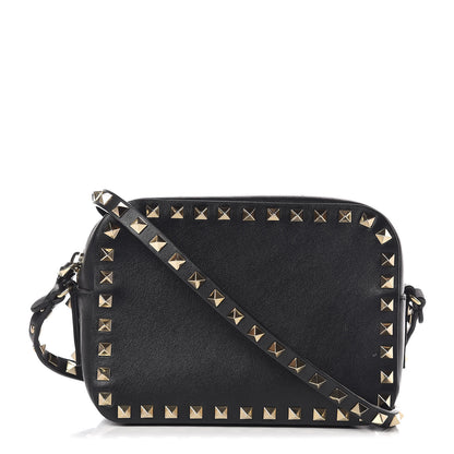 Valentino Garavani Calfskin Rockstud Camera Crossbody Bag Black 1 of 10
