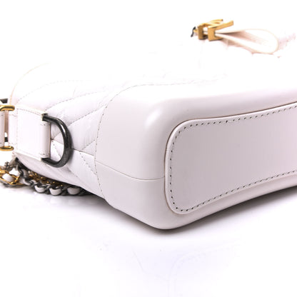 Chanel Aged Calfskin Chevron Quilted Small Gabrielle Hobo White 6 of 9