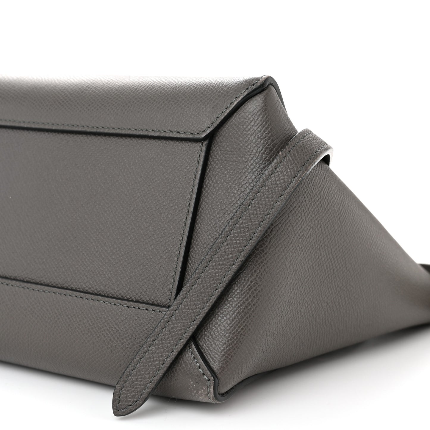 Grained Calfskin Micro Belt Bag Grey