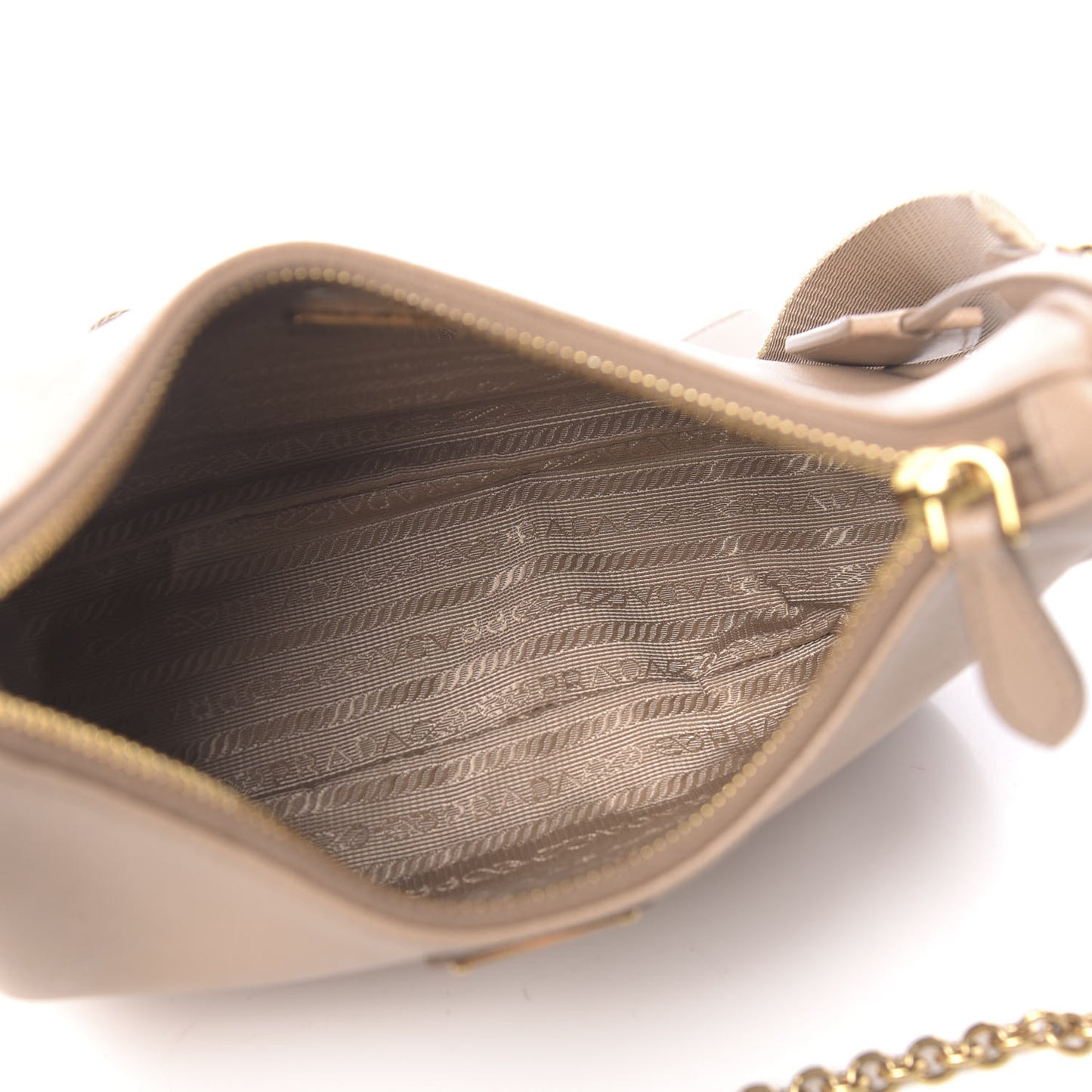 Saffiano Re-Edition 2005 Shoulder Bag Cammeo Beige