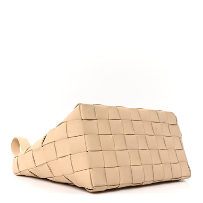 Bottega Veneta Lambskin Maxi Intrecciato Bowling Cassette Shoulder Bag Porridge 8 of 10