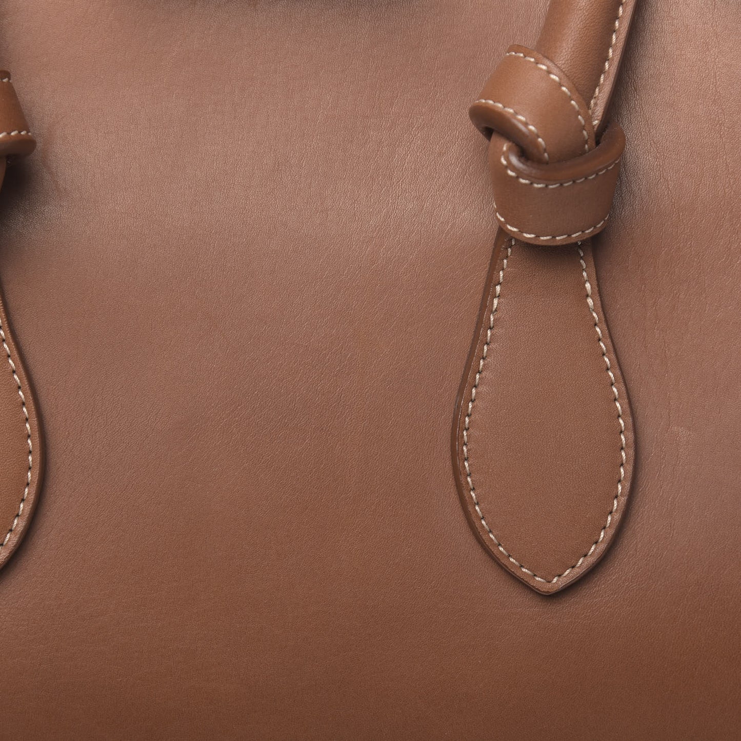 Natural Calfskin Small Tie Knot Tote Tan