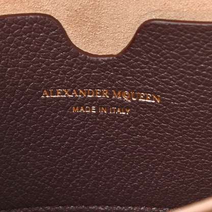 Alexander McQueen Silky Amish Grained Goatskin Box Shoulder Bag 16 Burgundy 10 of 19