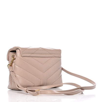 Saint Laurent Calfskin Y Quilted Monogram Toy Loulou Satchel Mink 3 of 10