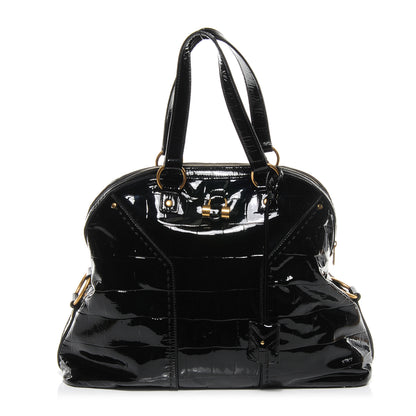 Saint Laurent Patent Croc Muse Black 1 of 7