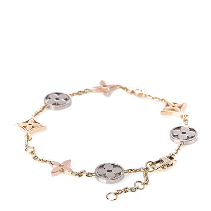 Louis Vuitton 18K Yellow White Pink Gold Diamond Idylle Blossom Bracelet 3 of 4