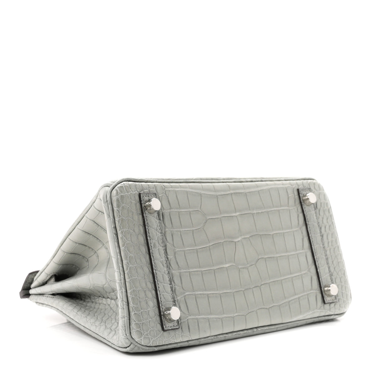 Hermes Matte Alligator Birkin 25 Gris Ciment 4 of 11