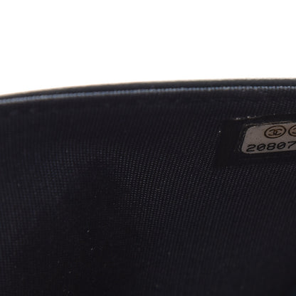 Chanel Glazed Calfskin Quilted Coco Boy Wallet On Chain WOC Blue 8 of 9