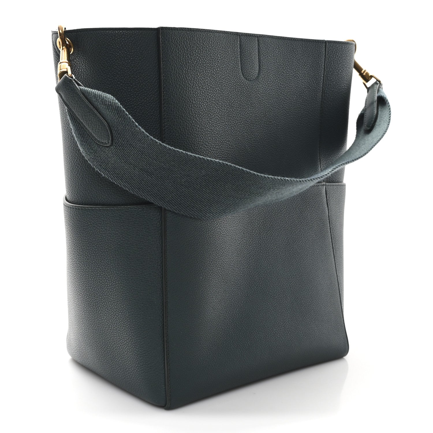 Celine Soft Grained Calfskin Sangle Bucket Bag Amazone 3 of 11