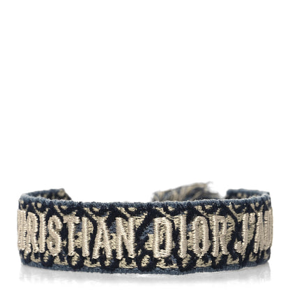 Christian Dior Woven Cotton J'Adior Friendship Bracelet Navy 1 of 3