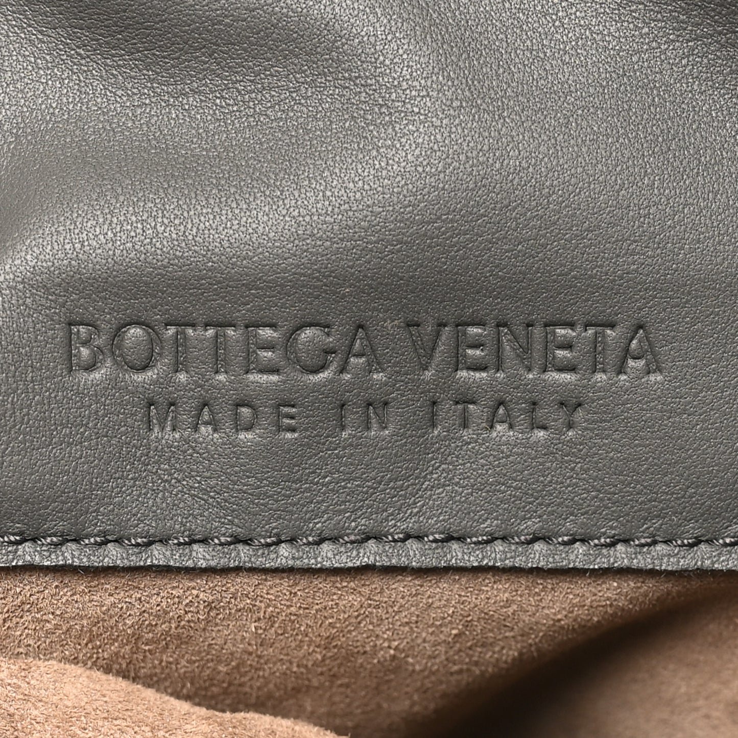 Nappa Intrecciato Small Chain Crossbody Light Grey