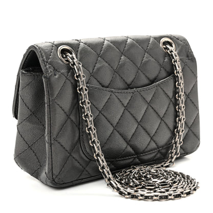 Chanel Goatskin Quilted 2.55 Reissue Mini Flap  Dark Silver 3 of 10