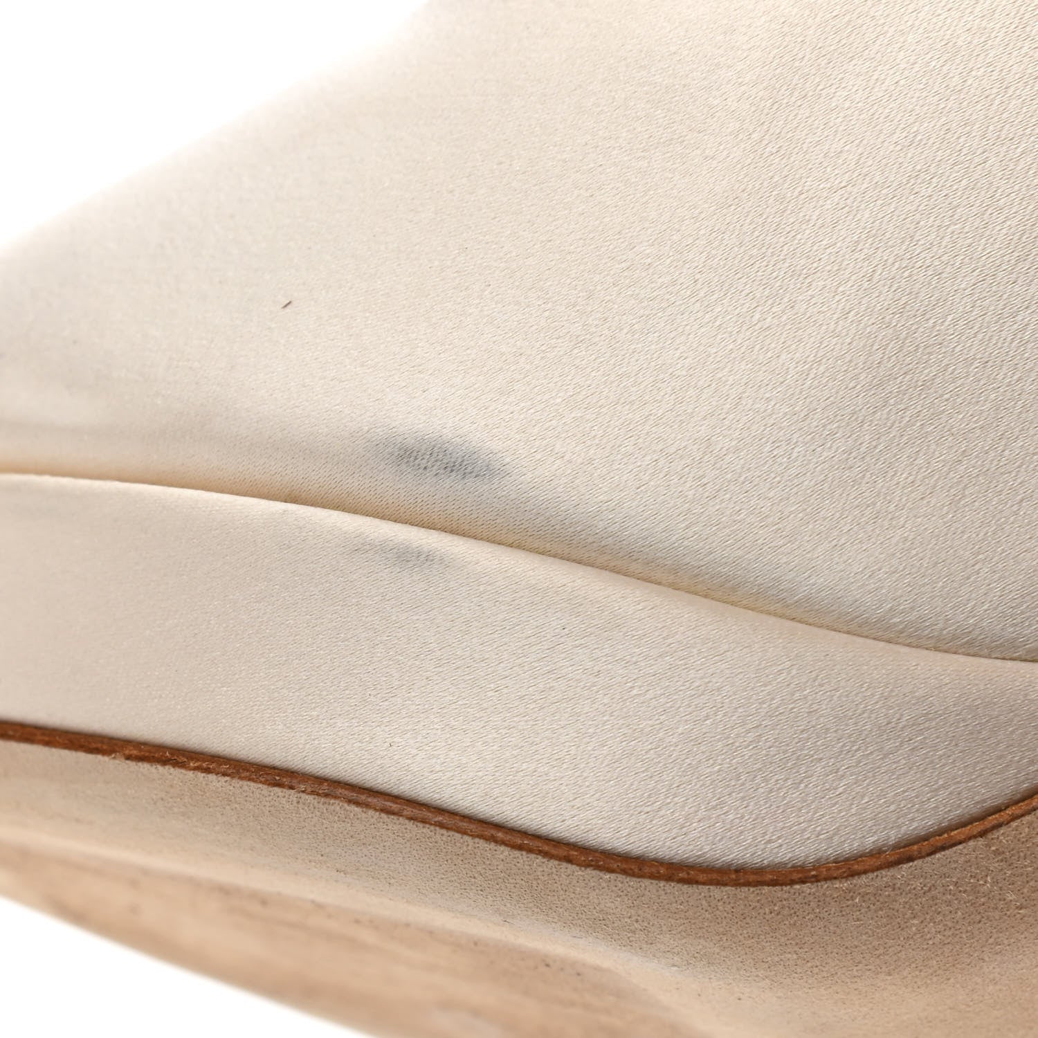 Jimmy Choo Satin Luna Platform Peep Toe Pumps 40.5 Ivory 13 of 15